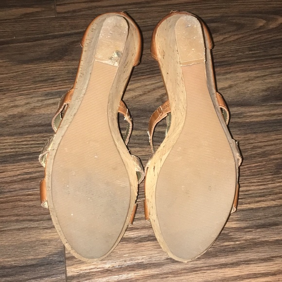 Guess brown and gold cork wedge heels - Picture 6 of 7